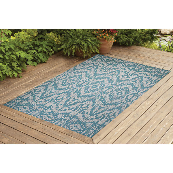 Union Rustic Starnes Turquoise Indoor/Outdoor Area Rug Wayfair